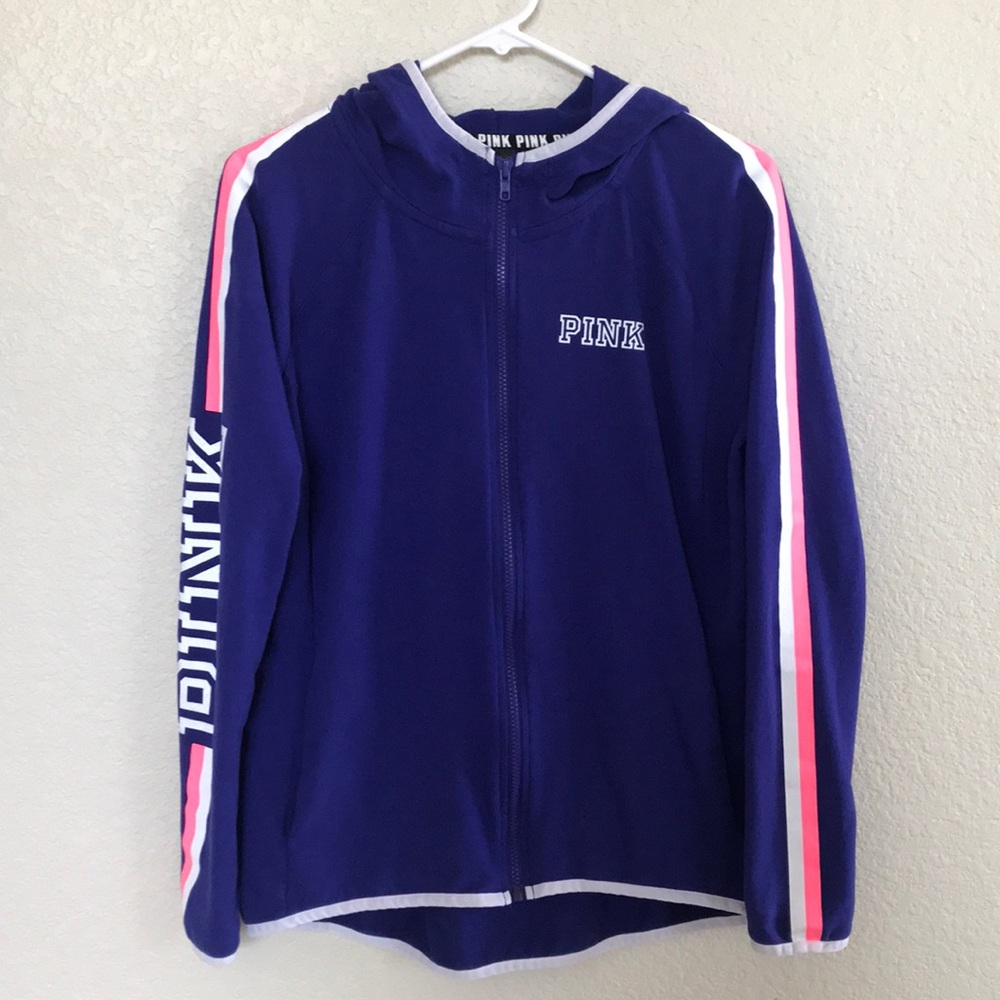Pink Hooded Full Zip Sweatshirt